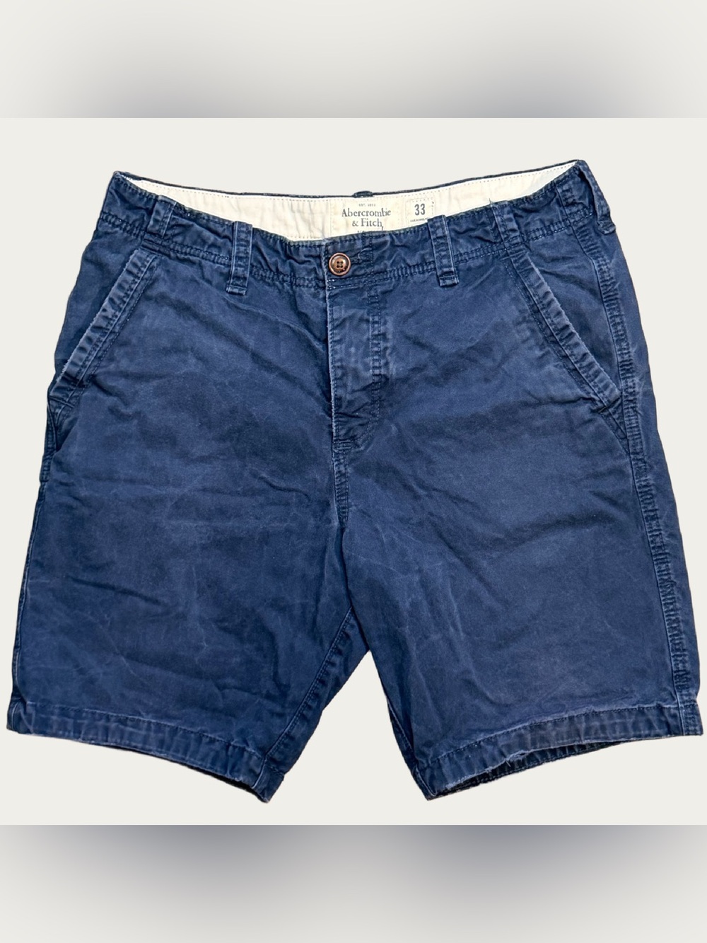 Abercrombie & Fitch Deep Navy Casual Cotton Shorts